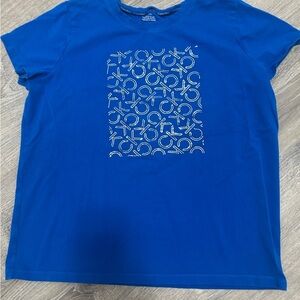 Calvin Klein Bright Blue Short Sleeve Logo Tee